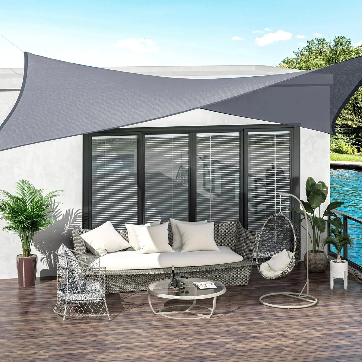 Toldo Portátil Impermeável + Kit de Cordas Trilhus